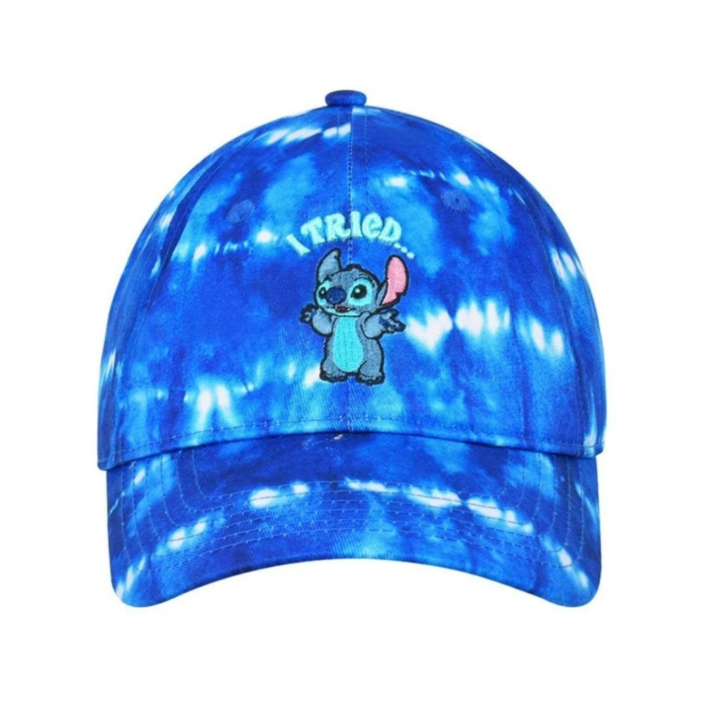 Stitch Embroidered Tie Dye Baseball Cap/Hat